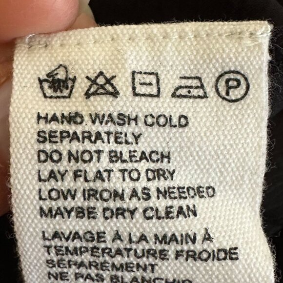 Cleobella‎ Swiss Dot Sheer Ruffled Long Sleeve Blouse XS Black Boho Goth Girly - Picture 9 of 11